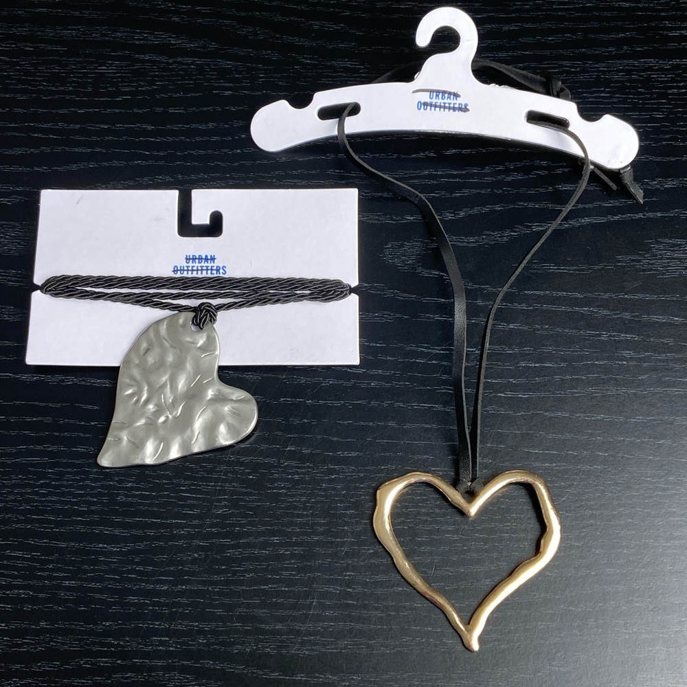 Urban Outfitters Heart Necklaces Set